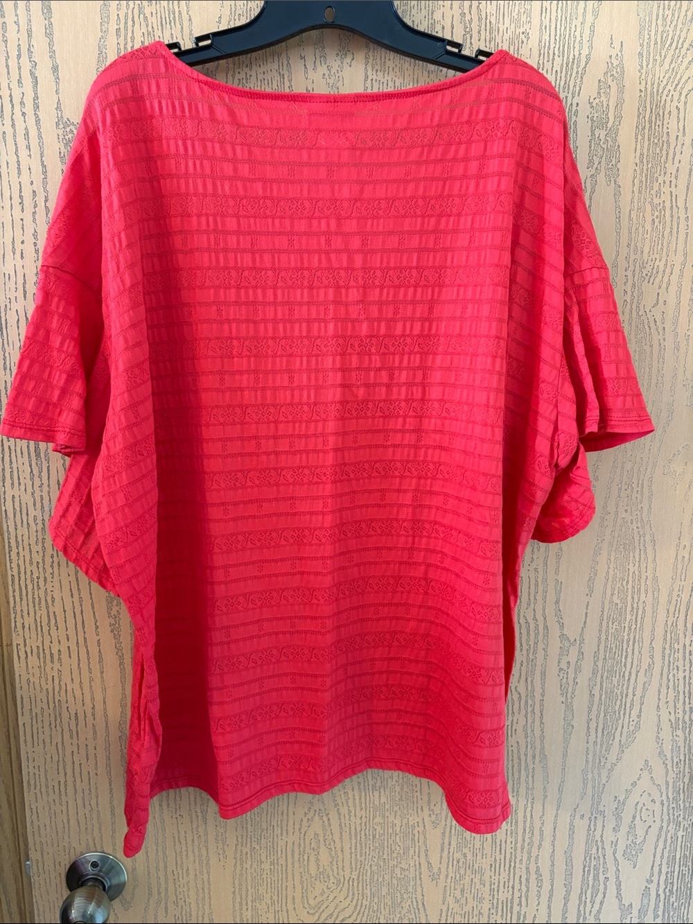 Ruby Rd. Coral Textured Ruffle Sleeve Tunic - Picture 5 of 5